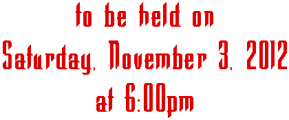 [November 3, 2012 at 6:00pm]